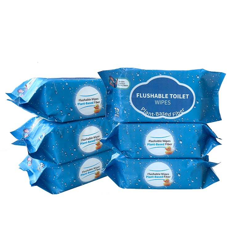 72 pcs flushable toilet wipes