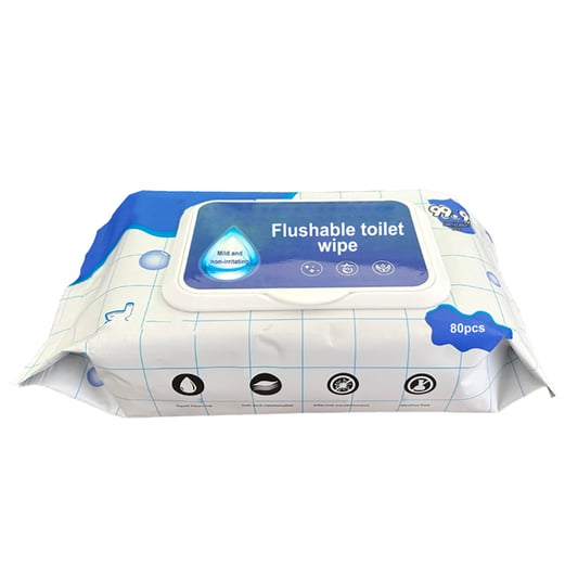 80PCS FLUSHABLE TOILET WIPES